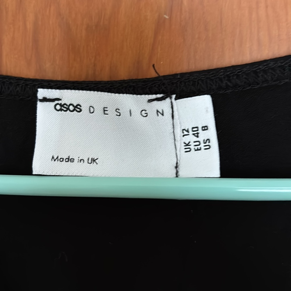 ASOS Black Midi Dress with Button Detail - Picture 5 of 7